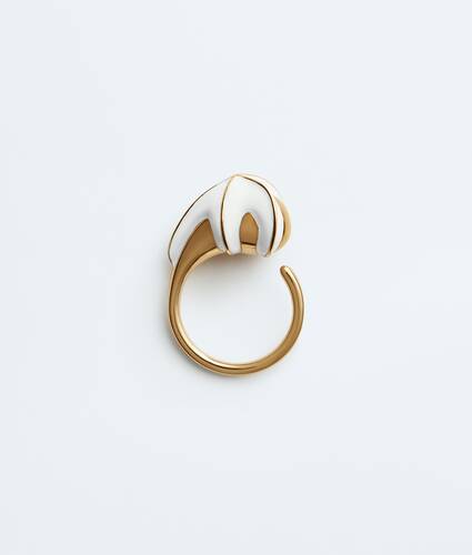 Women's Drop Ring in White Bottega Veneta Bulgaria EN - Image 3