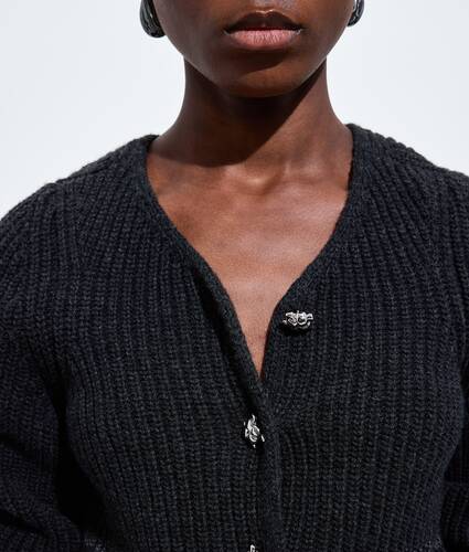 C&aacute;rdigan de lana y cachemira para Mujer en Ardoise melange Bottega Veneta M&eacute;xico ES - Image 4