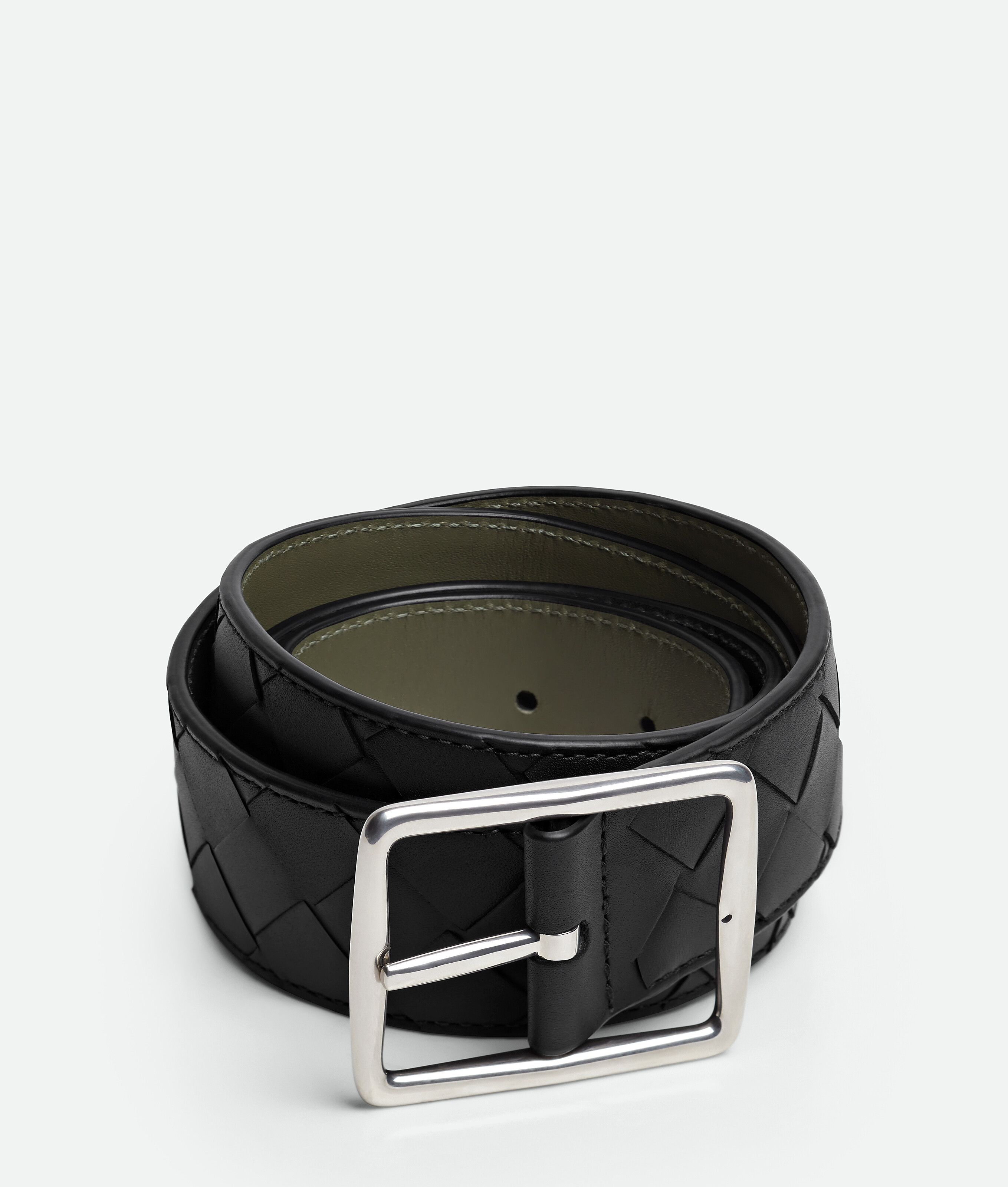 Bottega Veneta Reverso Belt - Black/crocodile - Man - 105