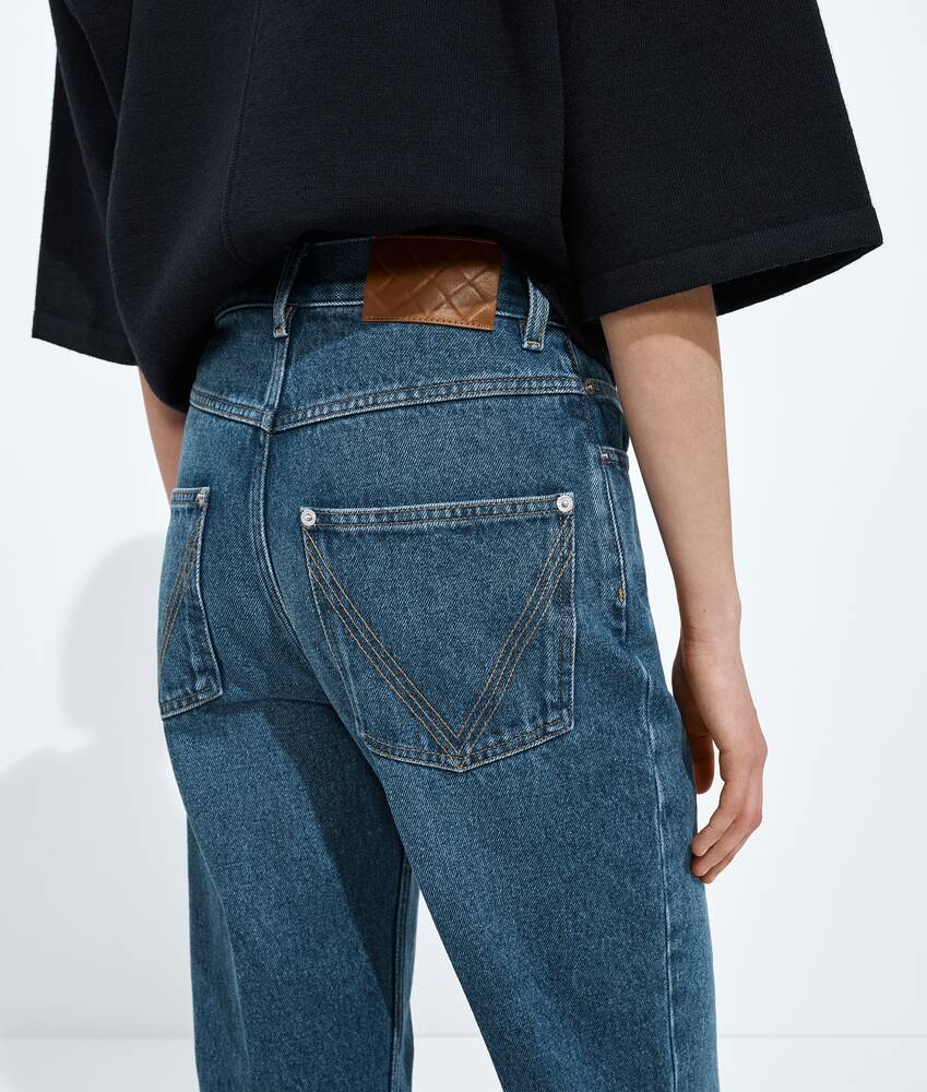 Display a large version of the product image 4 - Medium Indigo Flared Jeans