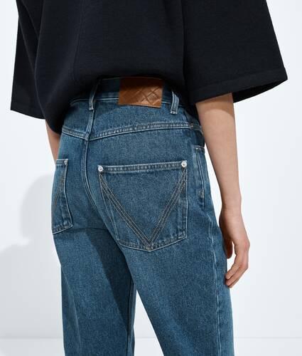 Medium Indigo Flared Jeans