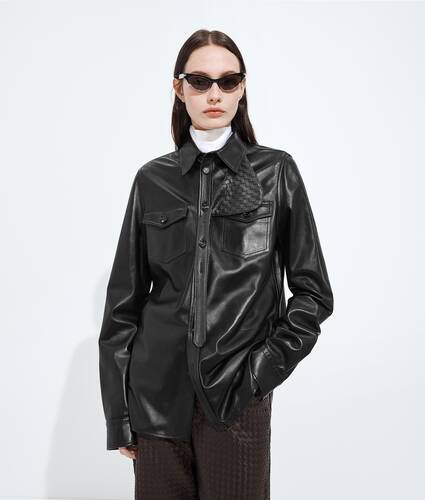 Semi Shiny Leather Shirt