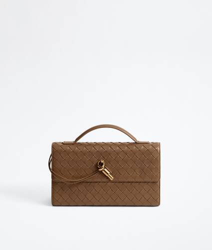 Women's Andiamo Clutch 25 in Dark caramel 20 Bottega Veneta Singapore EN - Image 1