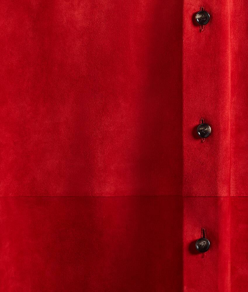 Women's Suede Leather Shirt in Crave Bottega Veneta Belgium EN - Image 4