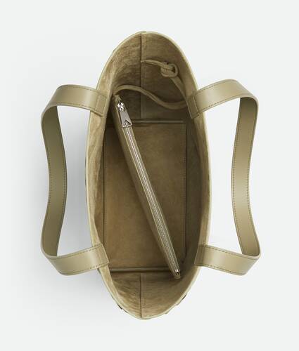 Men's Small Intrecciato North-South Tote in Travertine Bottega Veneta Romania EN - Image 3