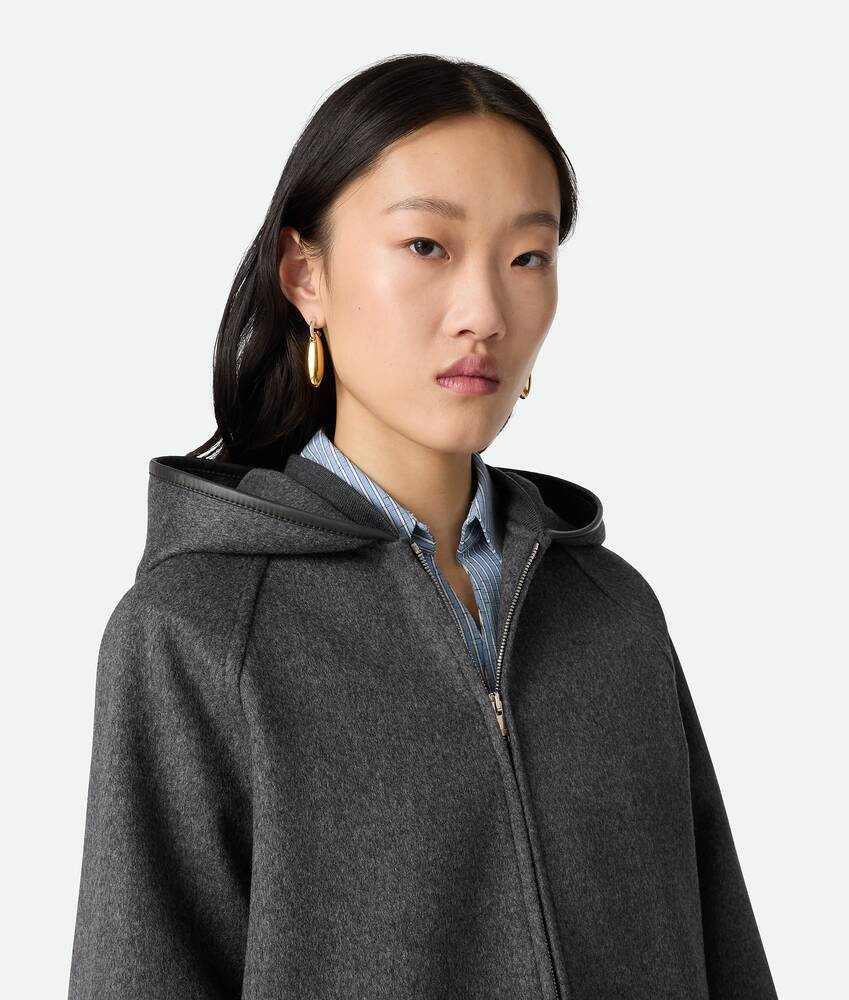 Blouson en laine double-face pour Femme en Charcoal melange Bottega Veneta Canada FR - Image 4