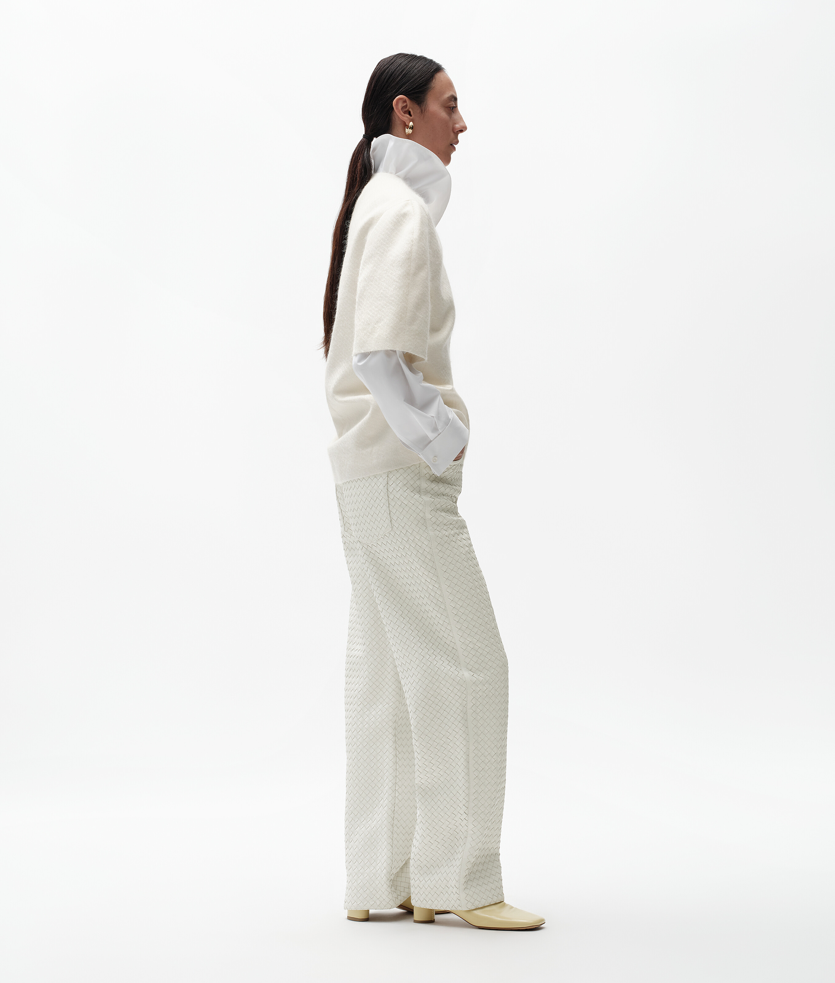 Women's Mohair and Silk Mikado Top in Rice Bottega Veneta Luxembourg EN - Image 2