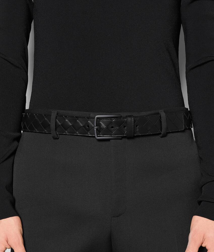 Cintur&oacute;n Intrecciato para Hombre en Nero Bottega Veneta M&eacute;xico ES - Image 2