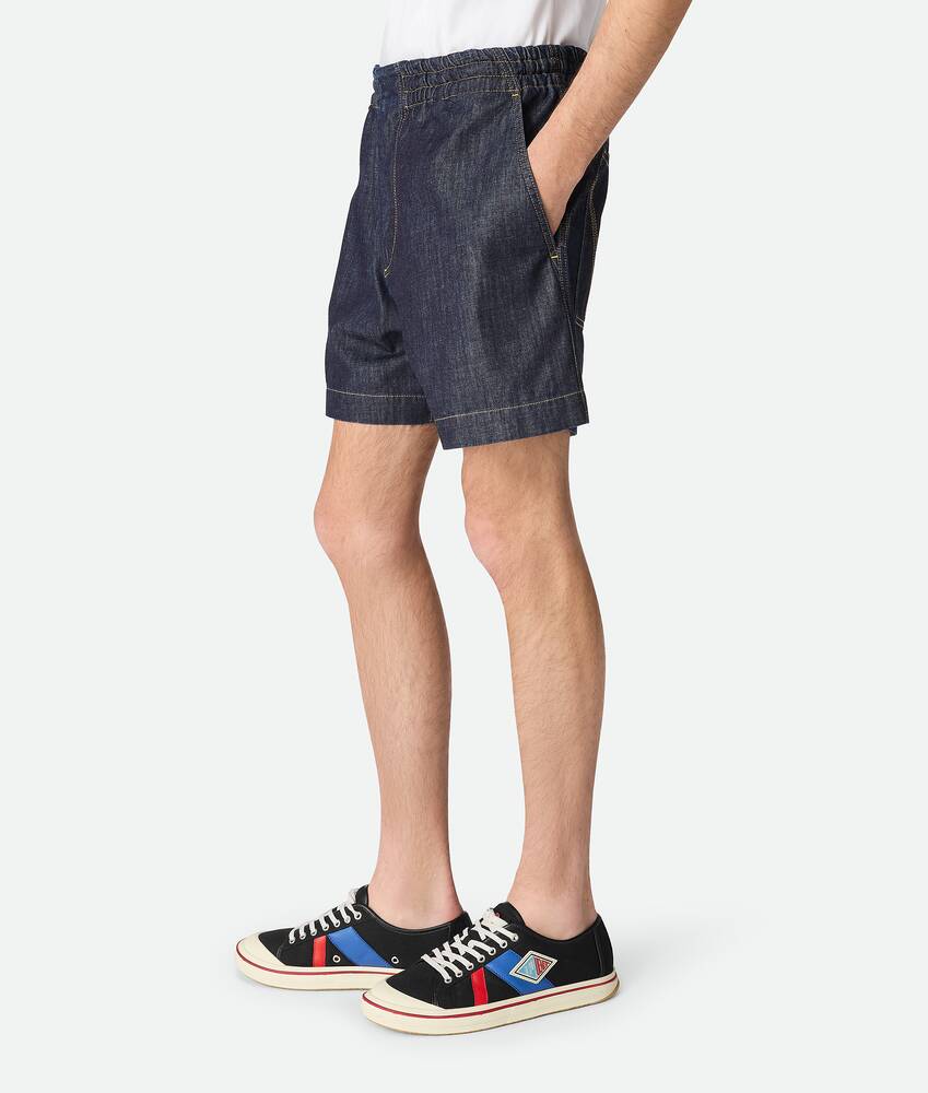 Men's Rinsed Indigo Denim Shorts in Indigo Bottega Veneta United States EN - Image 2