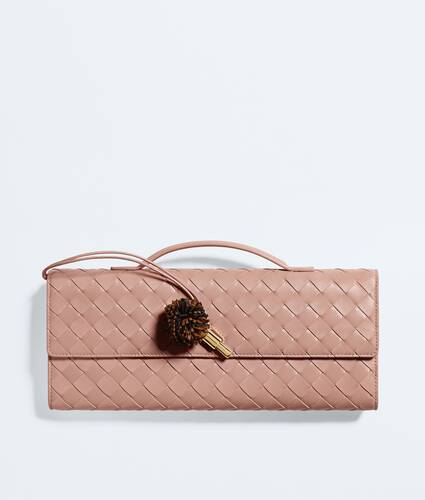 Women's Andiamo Clutch in Terra pink Bottega Veneta Singapore EN - Image 1