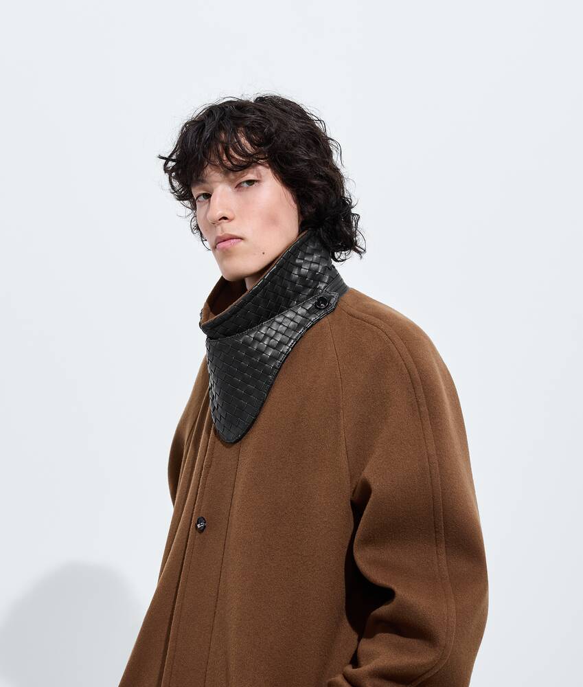 Men's Wool and Cashmere Coat in Sepia brown Bottega Veneta Poland EN - Image 4
