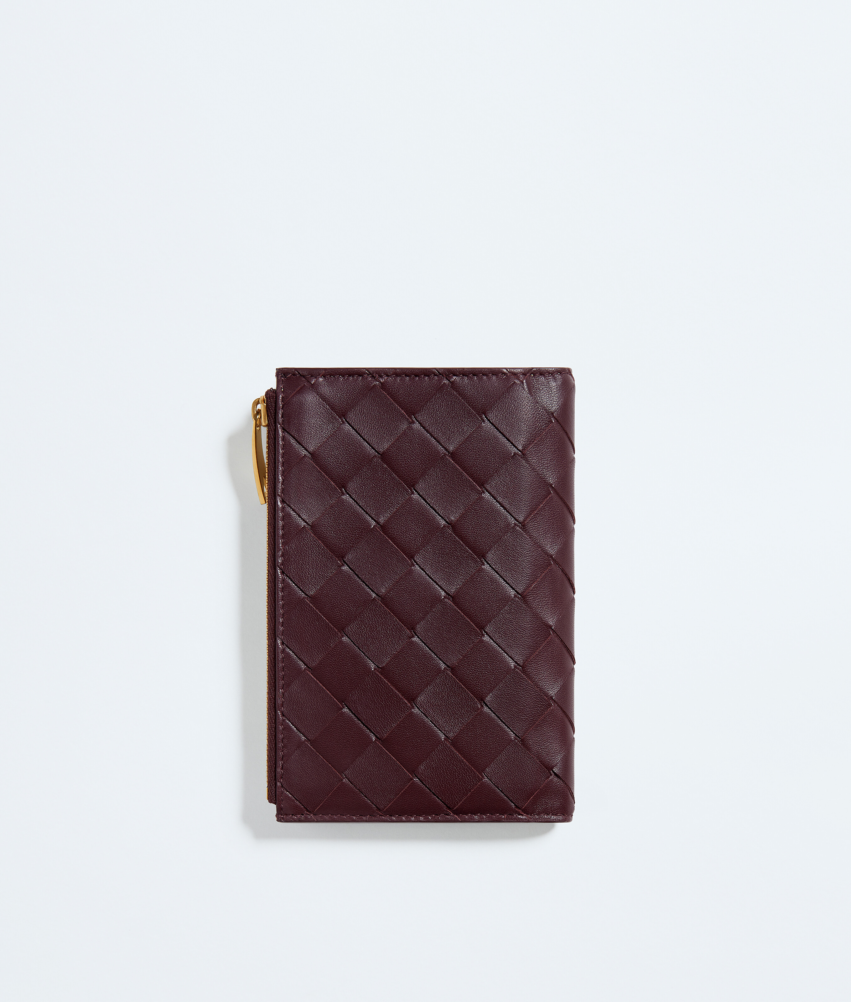 Women's Intrecciato Medium Bi-Fold Wallet in Deep mahogany/butter yellow Bottega Veneta Luxembourg EN - Image 3