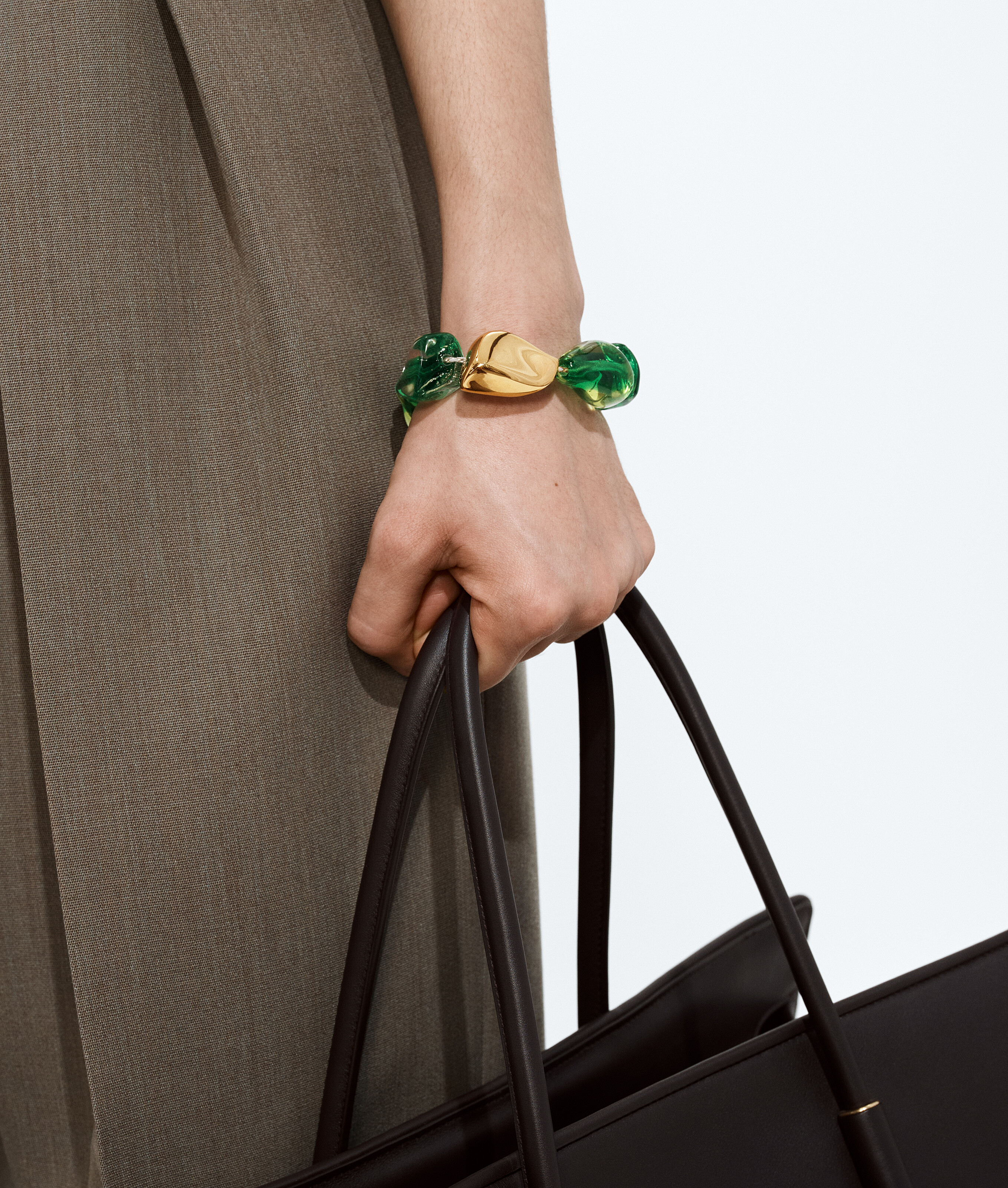 Bottega Veneta Prisma Bracelet - Green - Woman - L