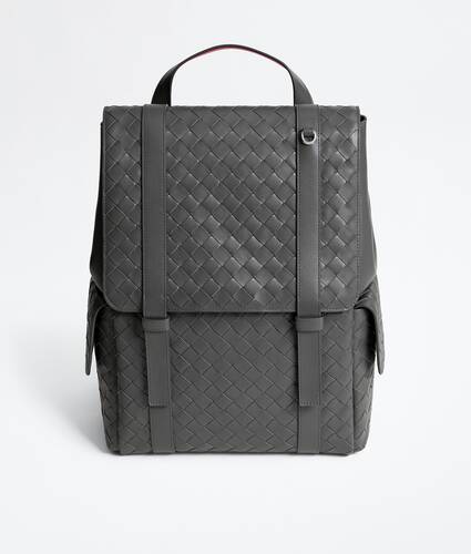 Men's Intrecciato Back to School Backpack in Obsidian gray/radar Bottega Veneta Qatar EN - Image 1