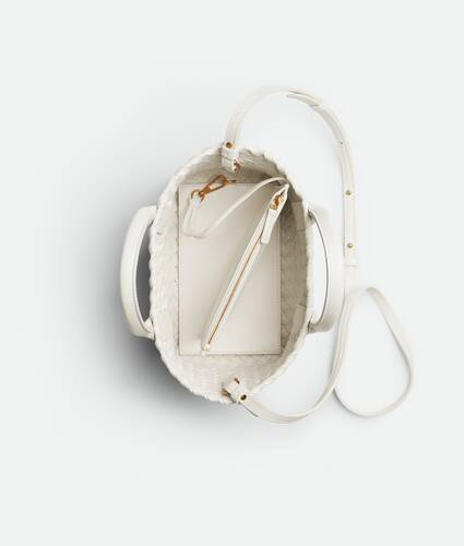 Mini Cabat in White Bottega Veneta Kuwait EN - Image 4