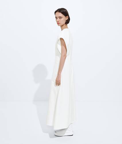Women's Compact Cotton Dress in Chalk Bottega Veneta Canada EN - Image 2