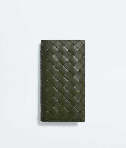 Langes Intrecciato Portemonnaie f&uuml;r Herren in Green tweed mineral Bottega Veneta Deutschland DE - Image 1