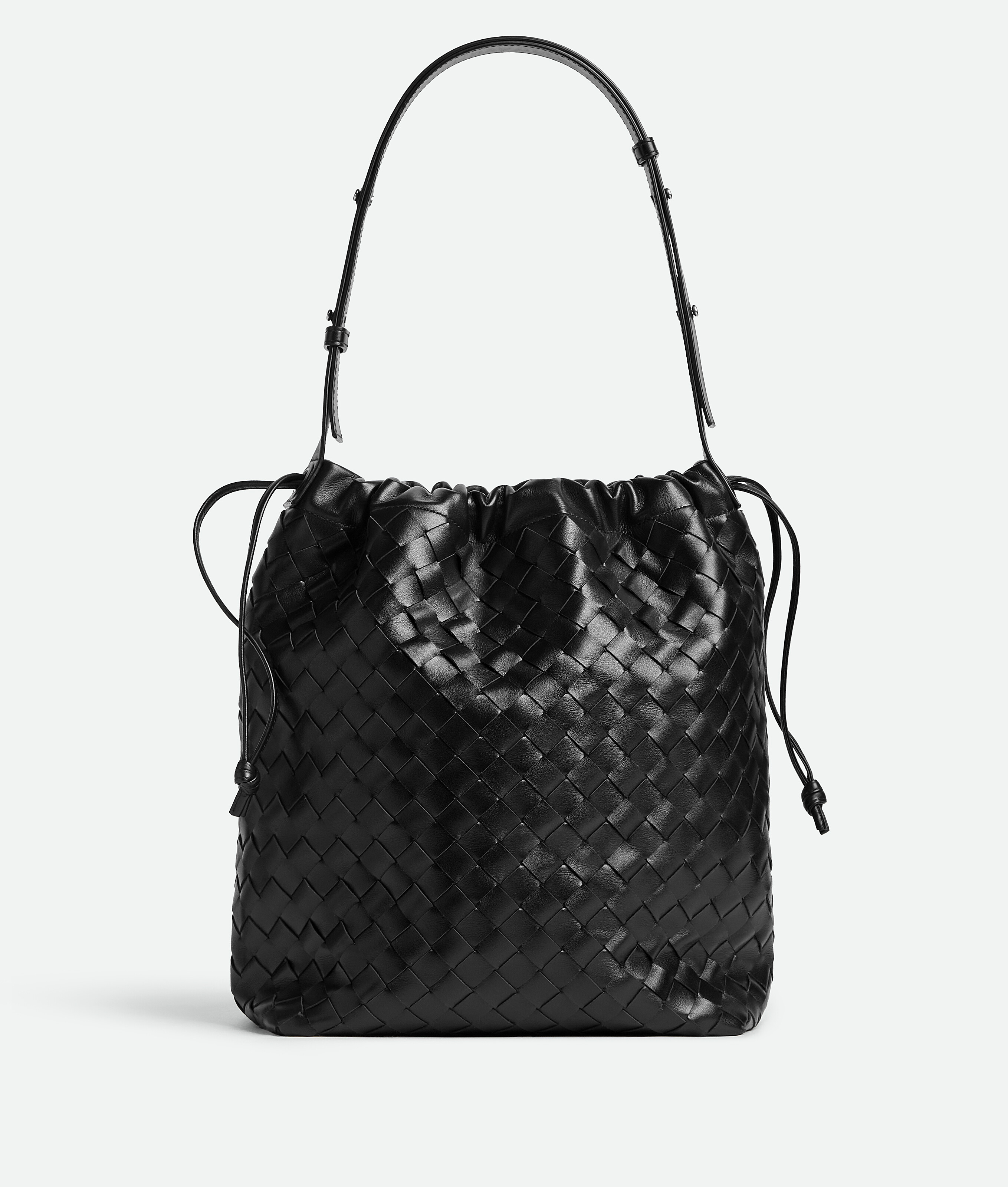 Bottega Veneta Intrecciato Biblioteca Bucket - Black - Man