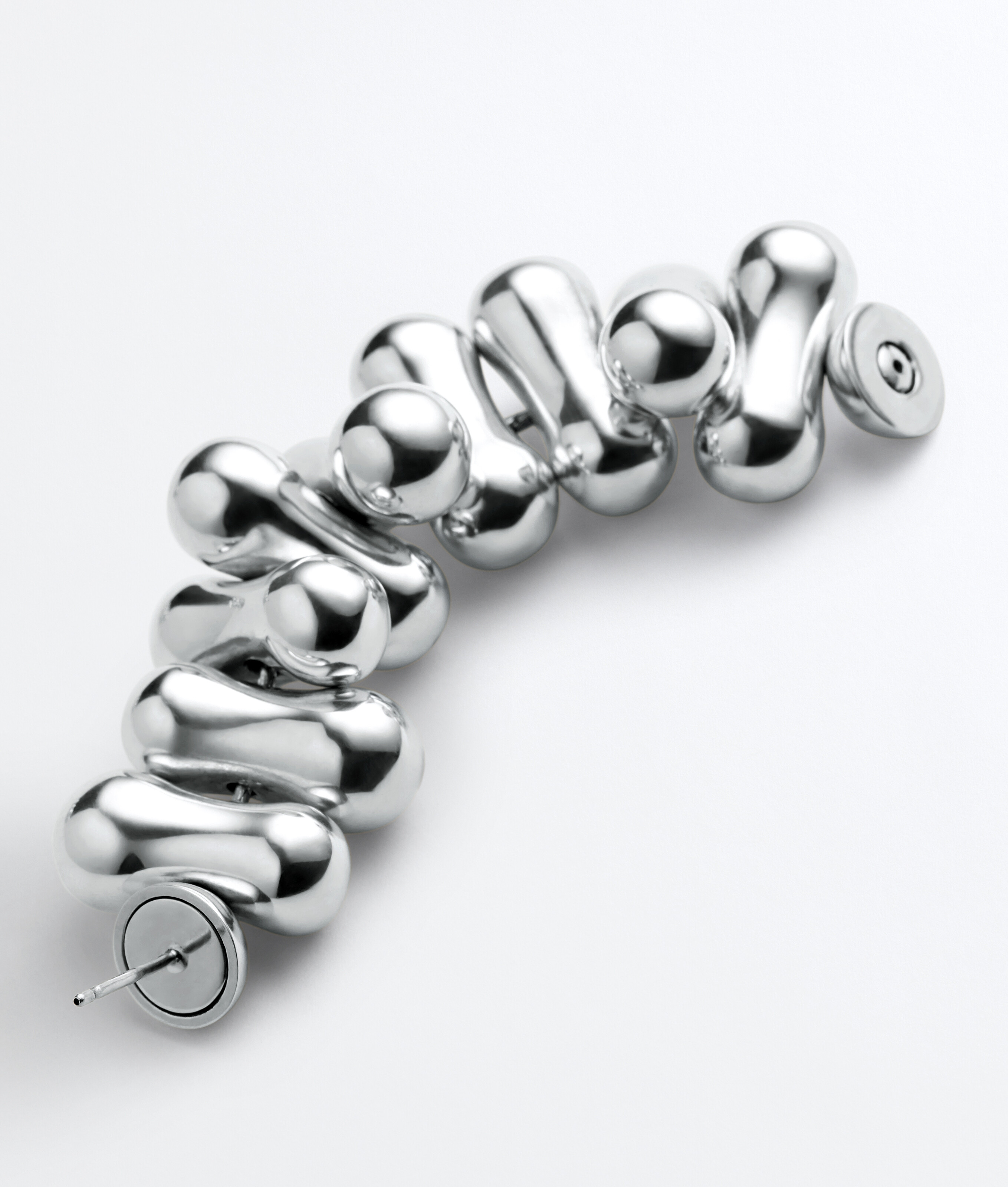Women's Blown Earrings in Silver Bottega Veneta Luxembourg EN - Image 4
