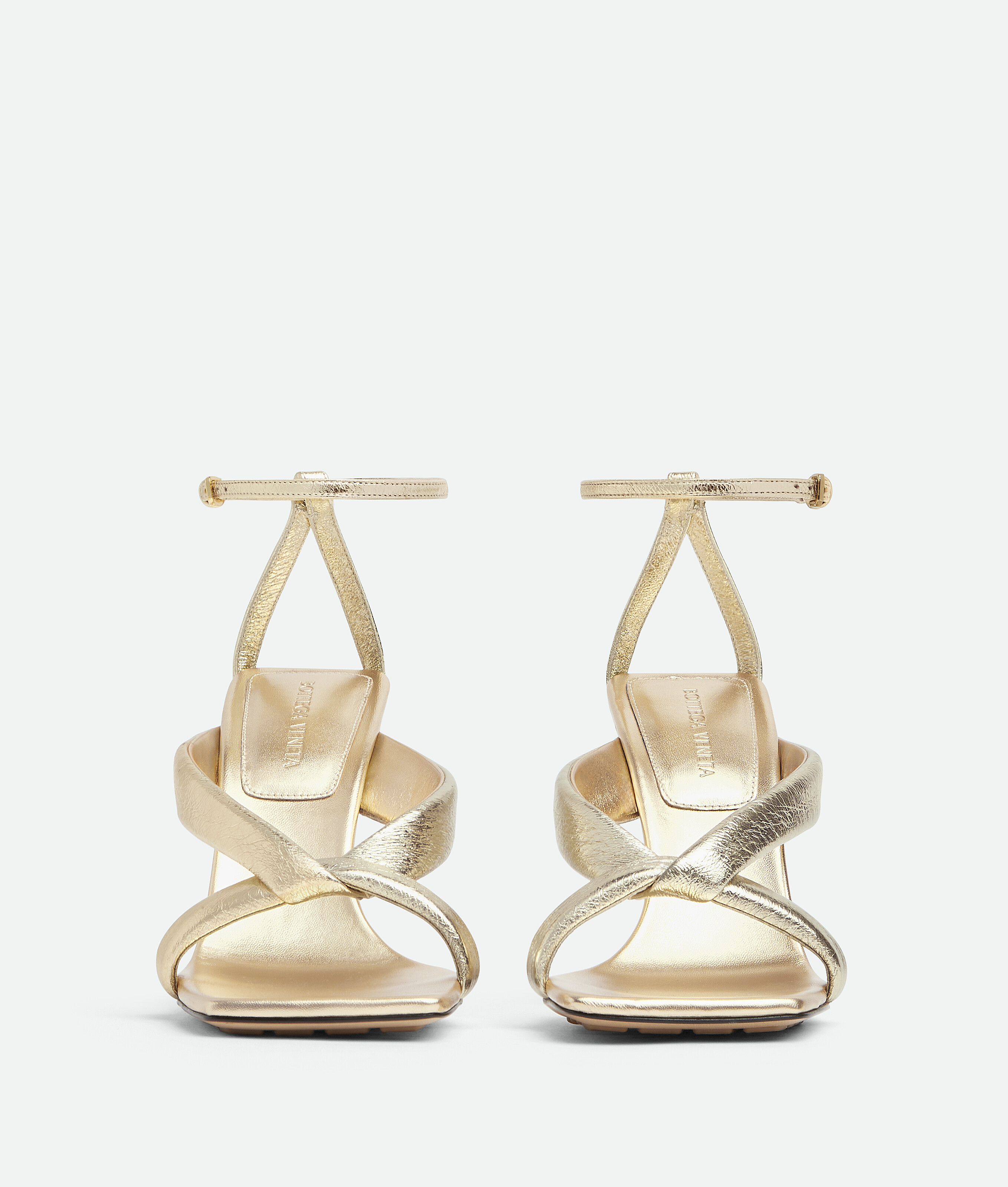 Bottega Veneta Riva Strap Sandal In Gold