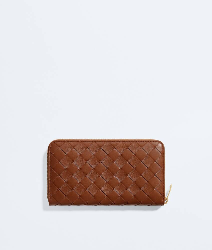 Women's Intrecciato Zip-Around Wallet in Tannin Bottega Veneta Canada EN - Image 4