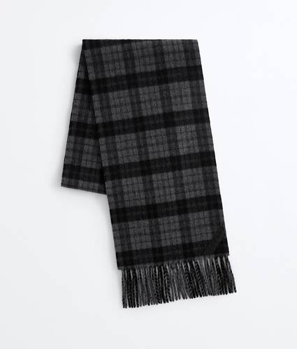 Sciarpa in lana e cashmere da Uomo in Harbor grey/black Bottega Veneta Italia IT - Image 1