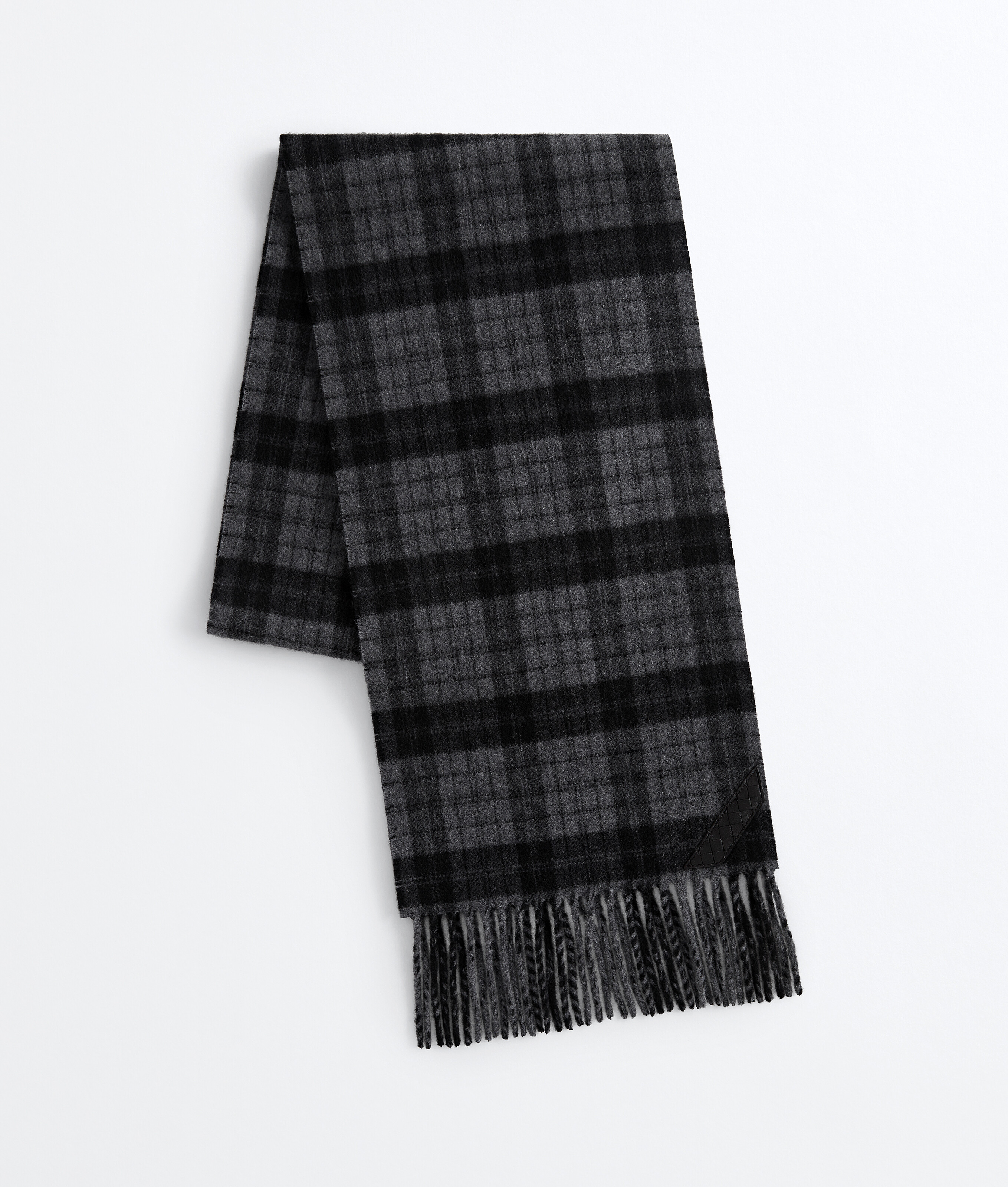 Men's Wool and Cashmere Scarf in Harbor gray/black Bottega Veneta Luxembourg EN - Image 1