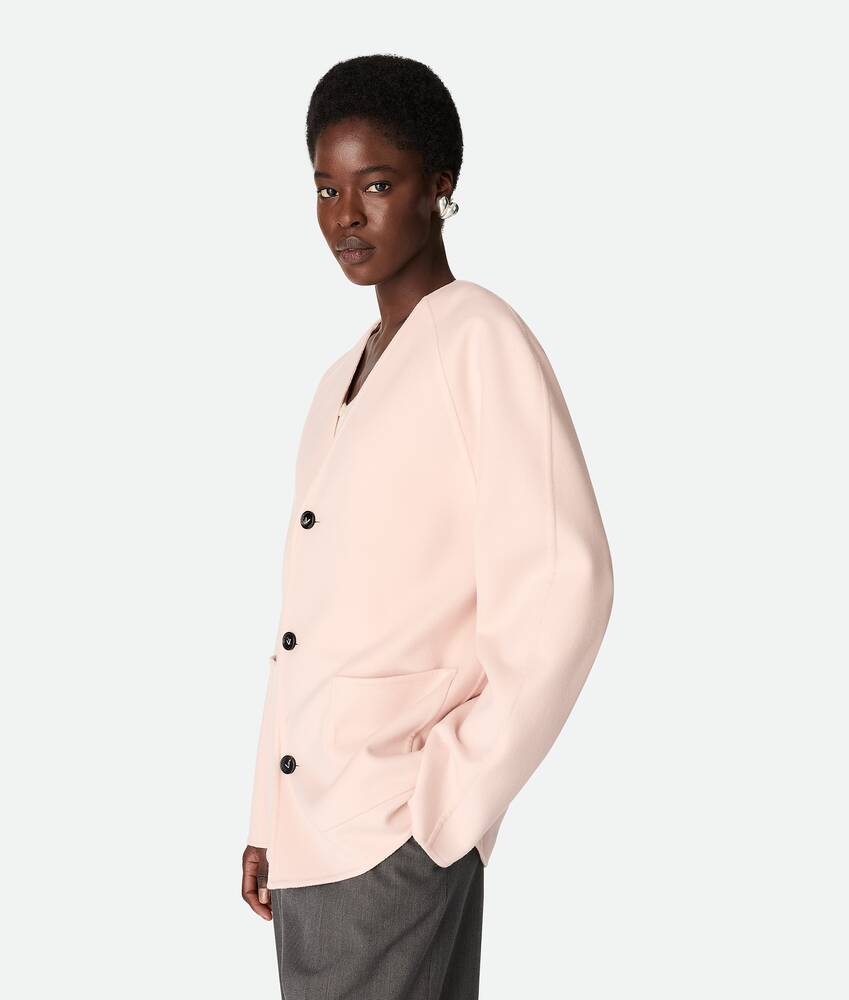 Leichter Mantel aus Wolle und Kaschmir f&uuml;r Damen in Pink shell Bottega Veneta Deutschland DE - Image 2