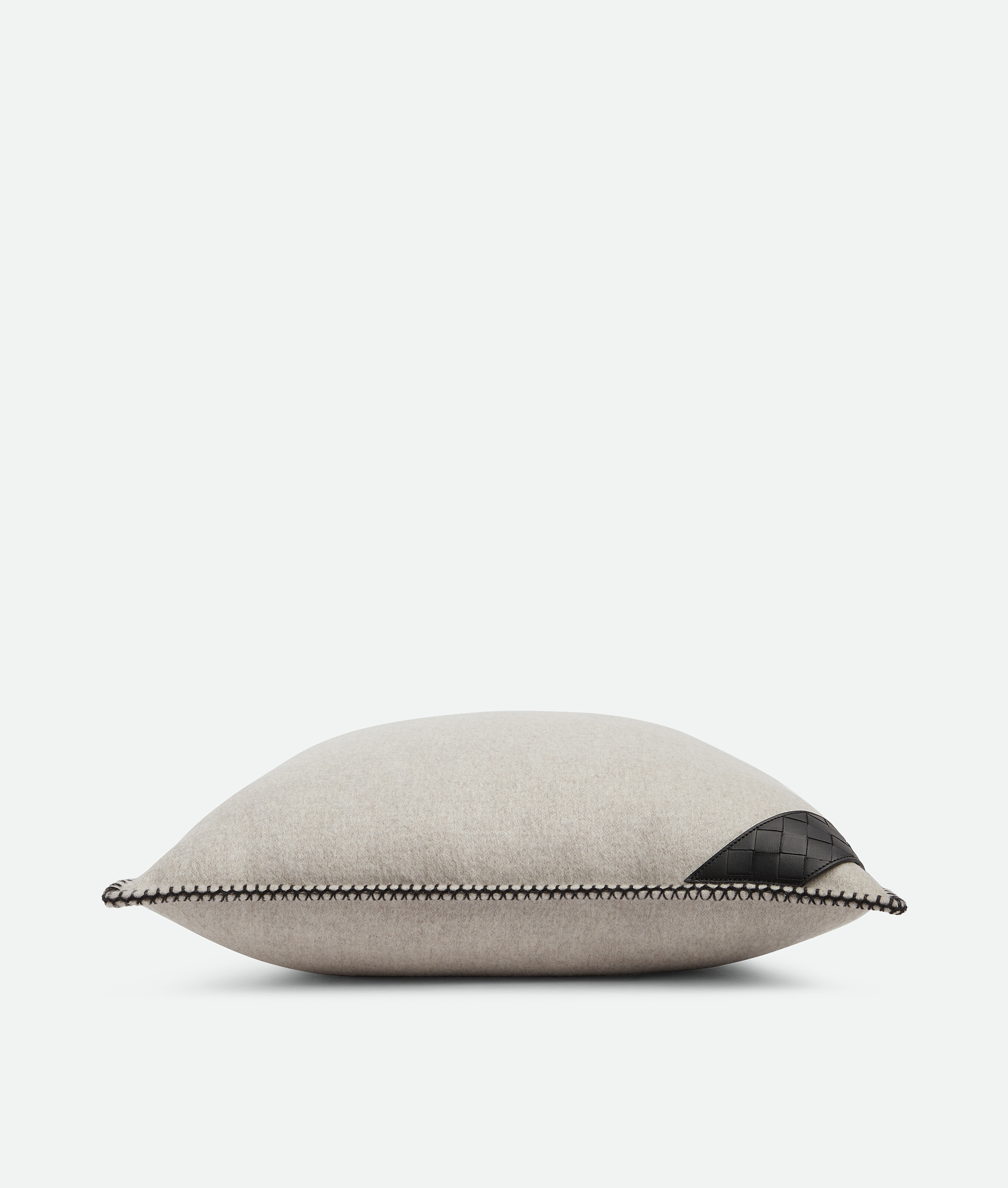 Intrecciato Patch Cushion in Greige/black Bottega Veneta Hungary EN - Image 3
