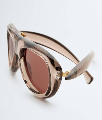 Gafas de sol Sardine estilo aviador en Brown/red Bottega Veneta Espa&ntilde;a ES - Image 3
