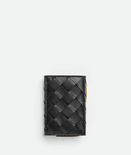 Small Intrecciato Tri-Fold Zip Wallet