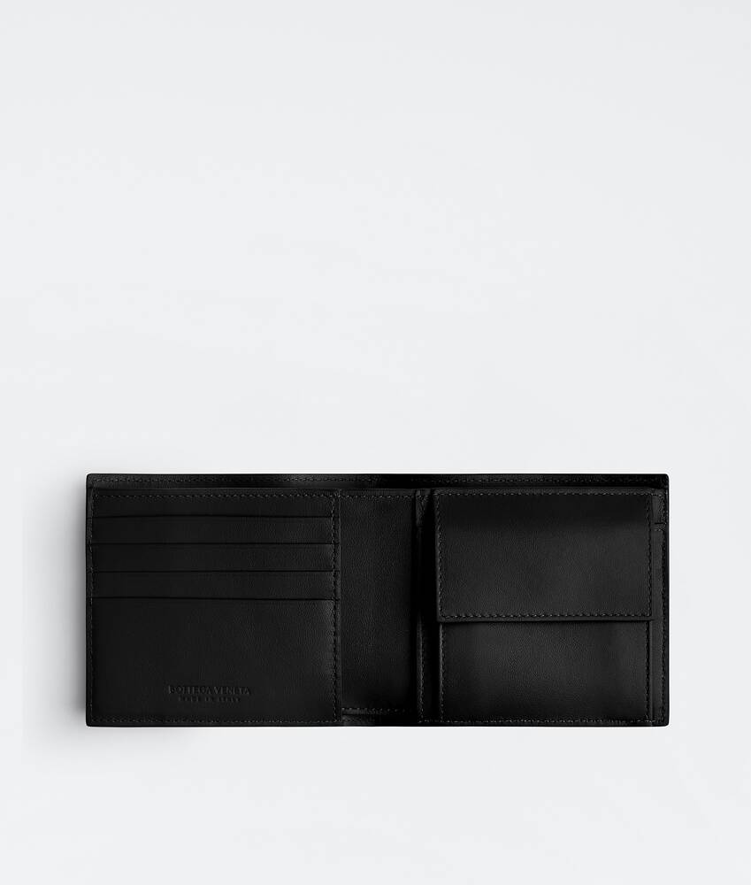 Men's Intrecciato Bi-Fold Wallet With Coin Purse in Black Bottega Veneta United Arab Emirates EN - Image 2