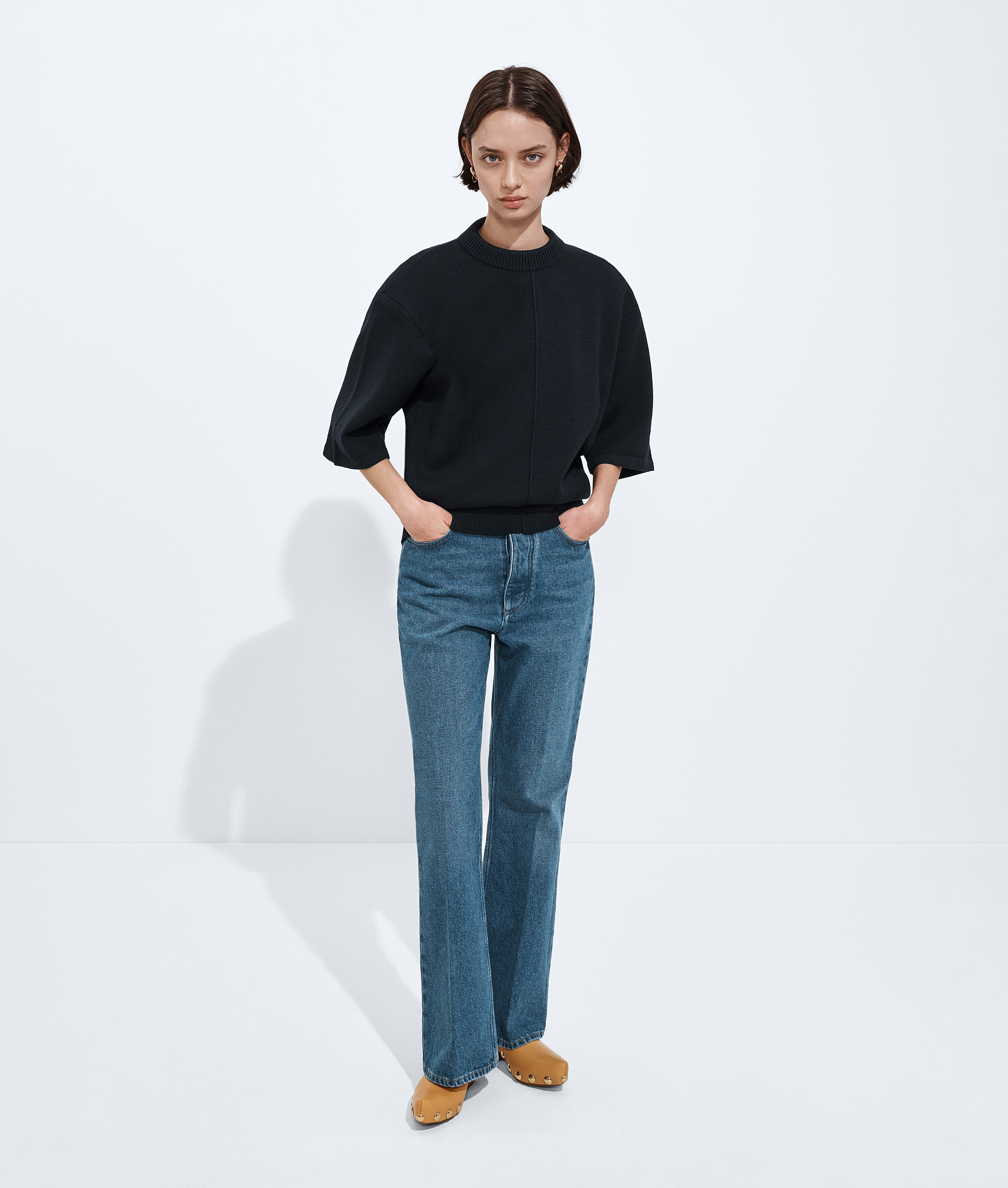 Medium Indigo Flared Jeans