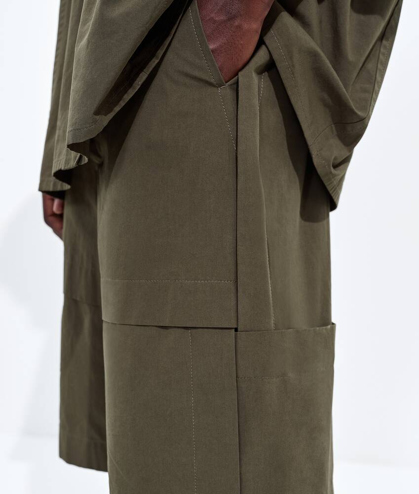 Men's Macro Intreccio Cotton Shorts in Wader green Bottega Veneta Slovakia EN - Image 5