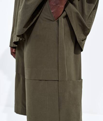 Men's Macro Intreccio Cotton Shorts in Wader green Bottega Veneta Bulgaria EN - Image 5