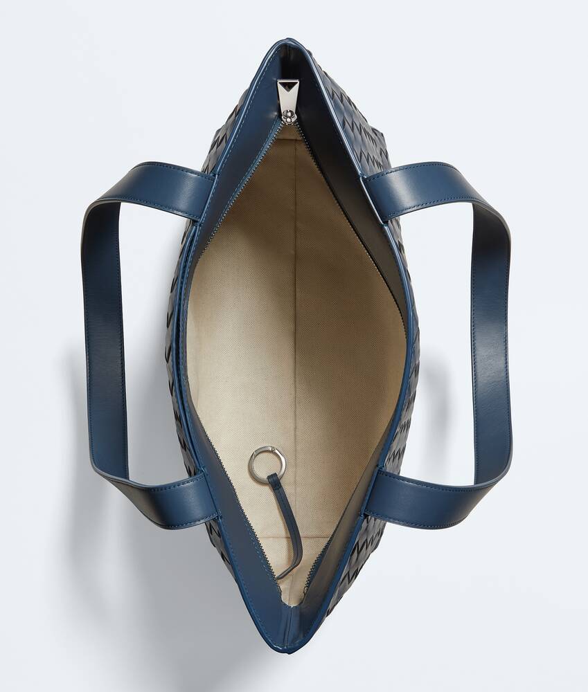 Men's Small Intrecciato Zipped Tote in Denim Bottega Veneta Hong Kong SAR China EN - Image 3