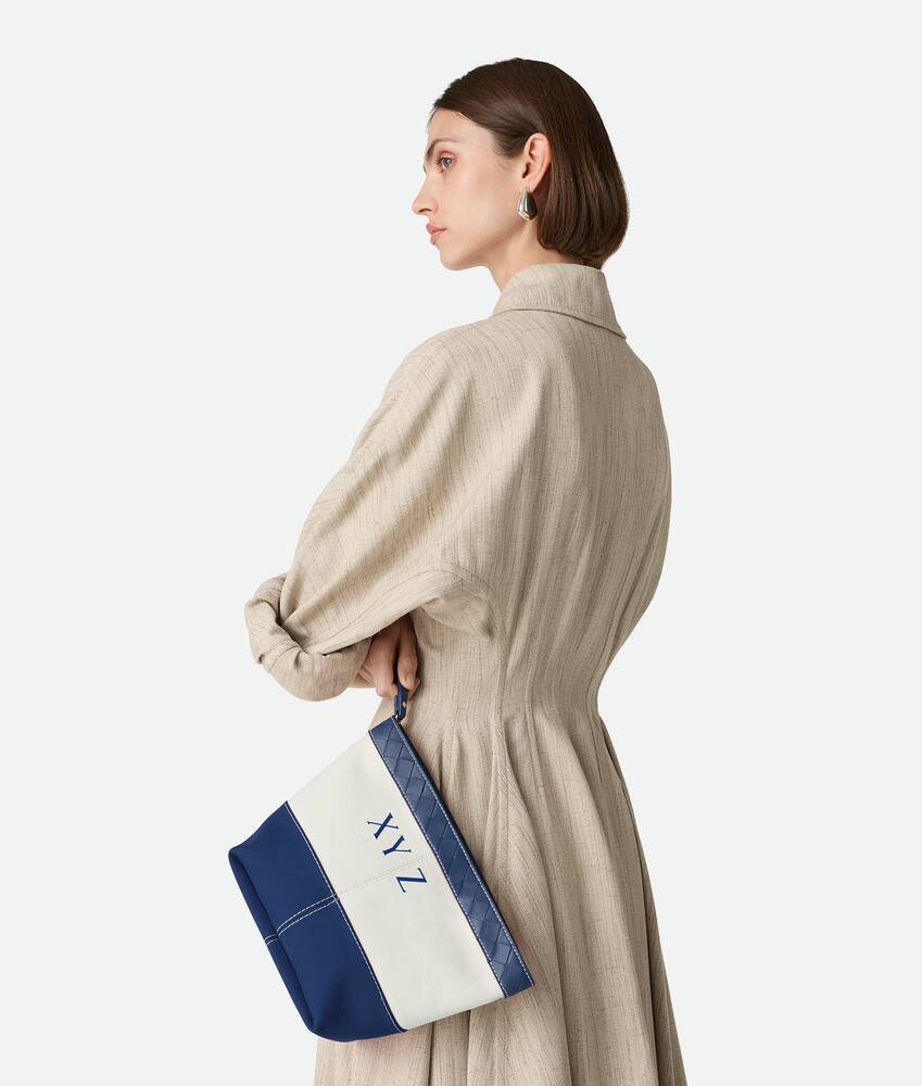 Women's Flip Flap Medium Pouch in White/cruise Bottega Veneta Greece EN - Image 2