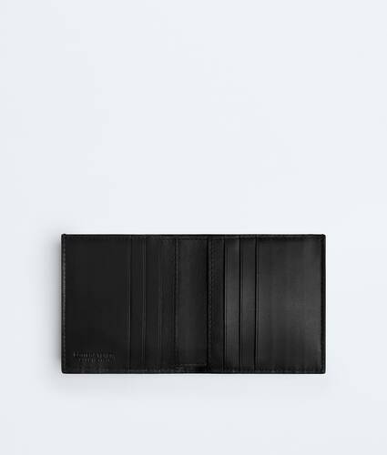 Men's Intrecciato Slim Bi-Fold Wallet in Black Bottega Veneta Norway EN - Image 2