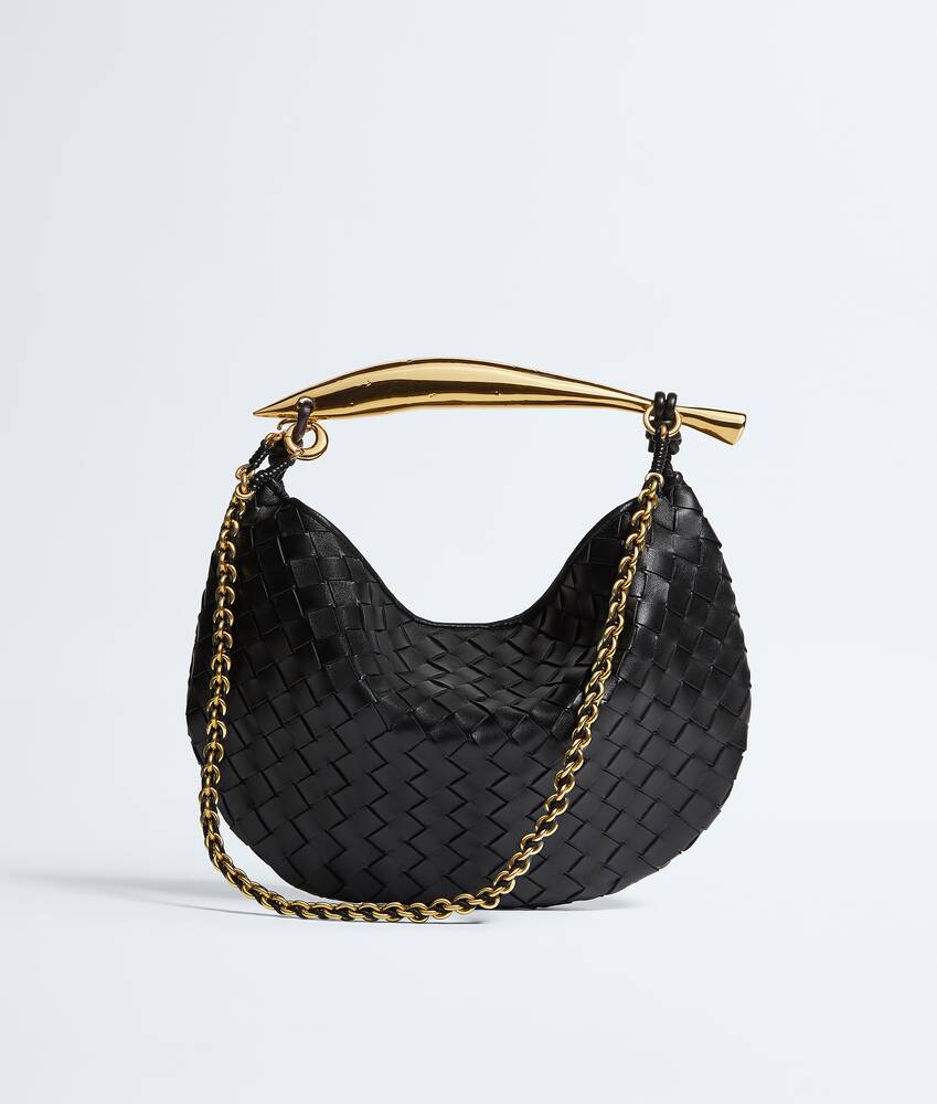 Women's Sardine Chain in Black Bottega Veneta United Kingdom EN - Image 5