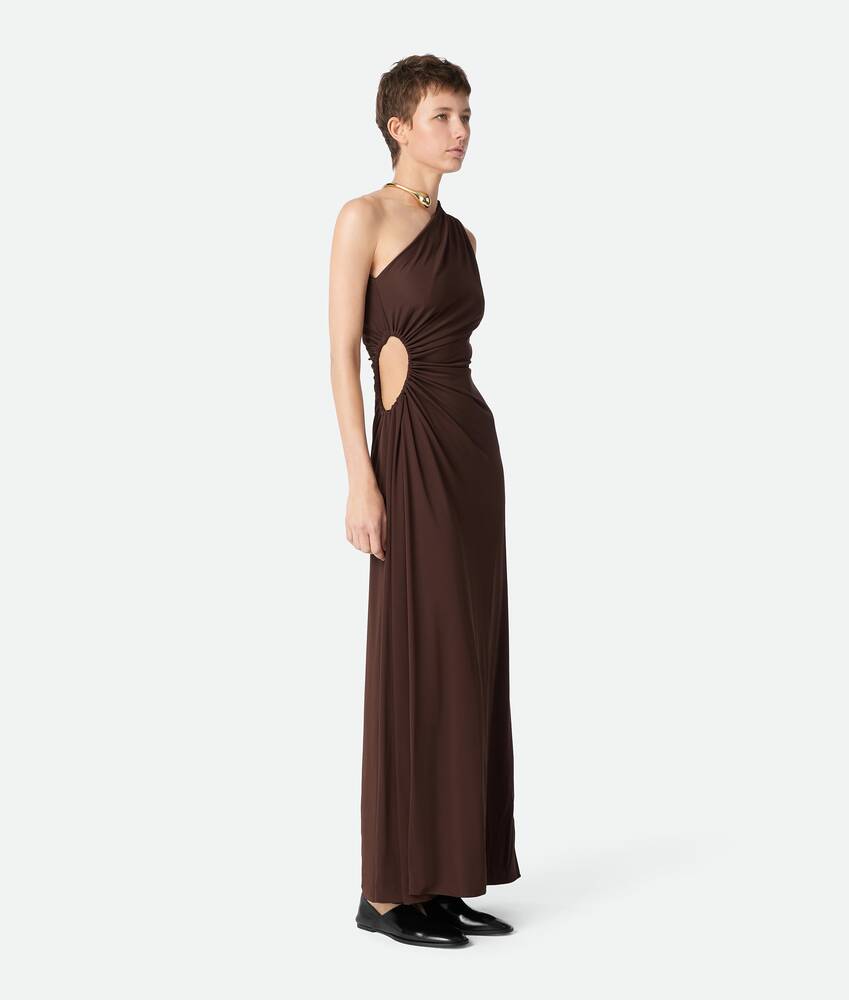Women's Crepe Viscose Jersey Dress in Clove | Bottega Veneta NL Women's Crepe Viscose Jersey Dress in Clove | Bottega Veneta NL