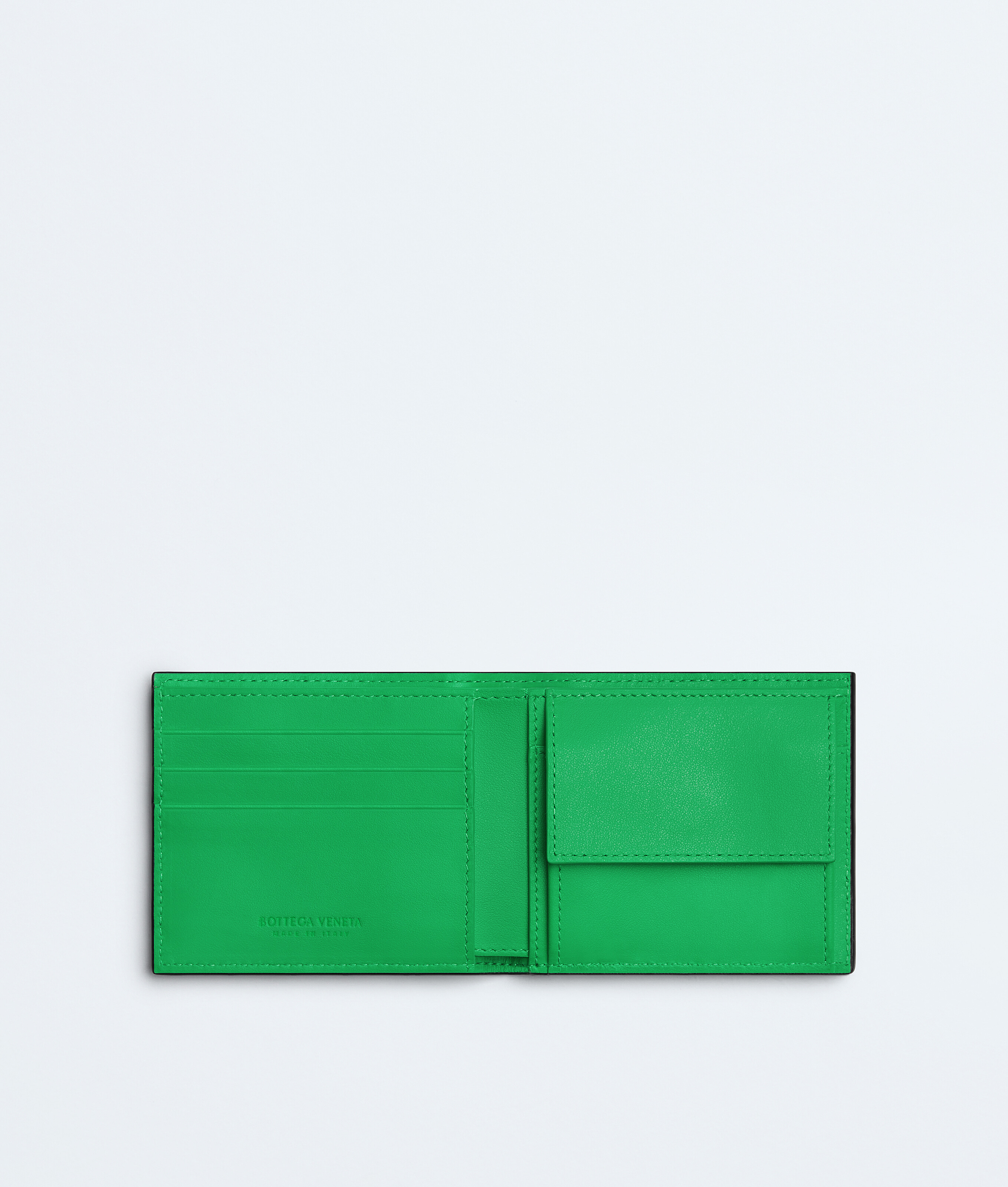 Men's Cassette Bi-Fold Wallet With Coin Purse in Black/parakeet Bottega Veneta Finland EN - Image 2