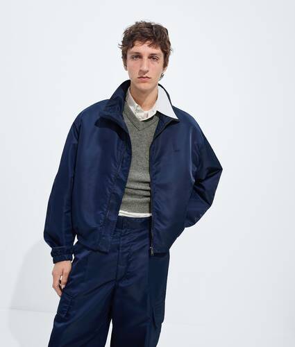 Men's Satin Nylon Blouson in Navy Bottega Veneta Canada EN - Image 4