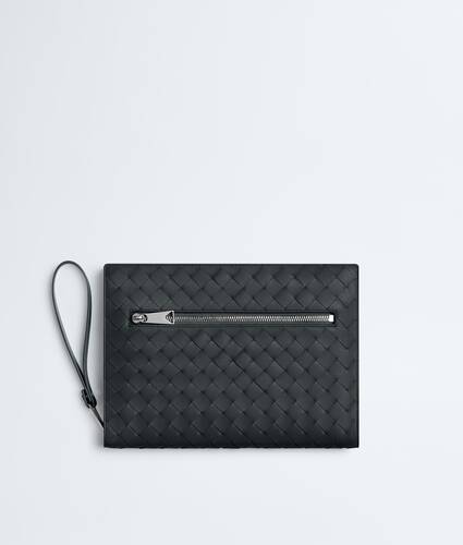 Men's Small Intrecciato Document Case with Wristlet in Ardoise Bottega Veneta Australia EN - Image 1