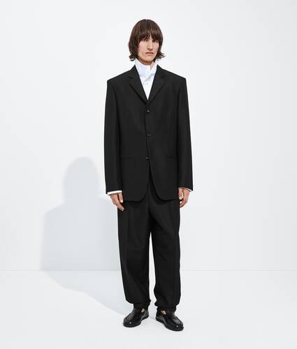 Men's Mohair And Wool Jacket in Double black Bottega Veneta United States EN - Image 4