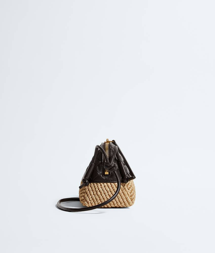 Women's Concert Pouch in Espresso/natural Bottega Veneta Italy EN - Image 4