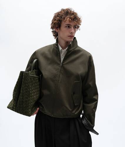 Men's Cotton Gabardine Blouson in Dark juniper Bottega Veneta Canada EN - Image 1