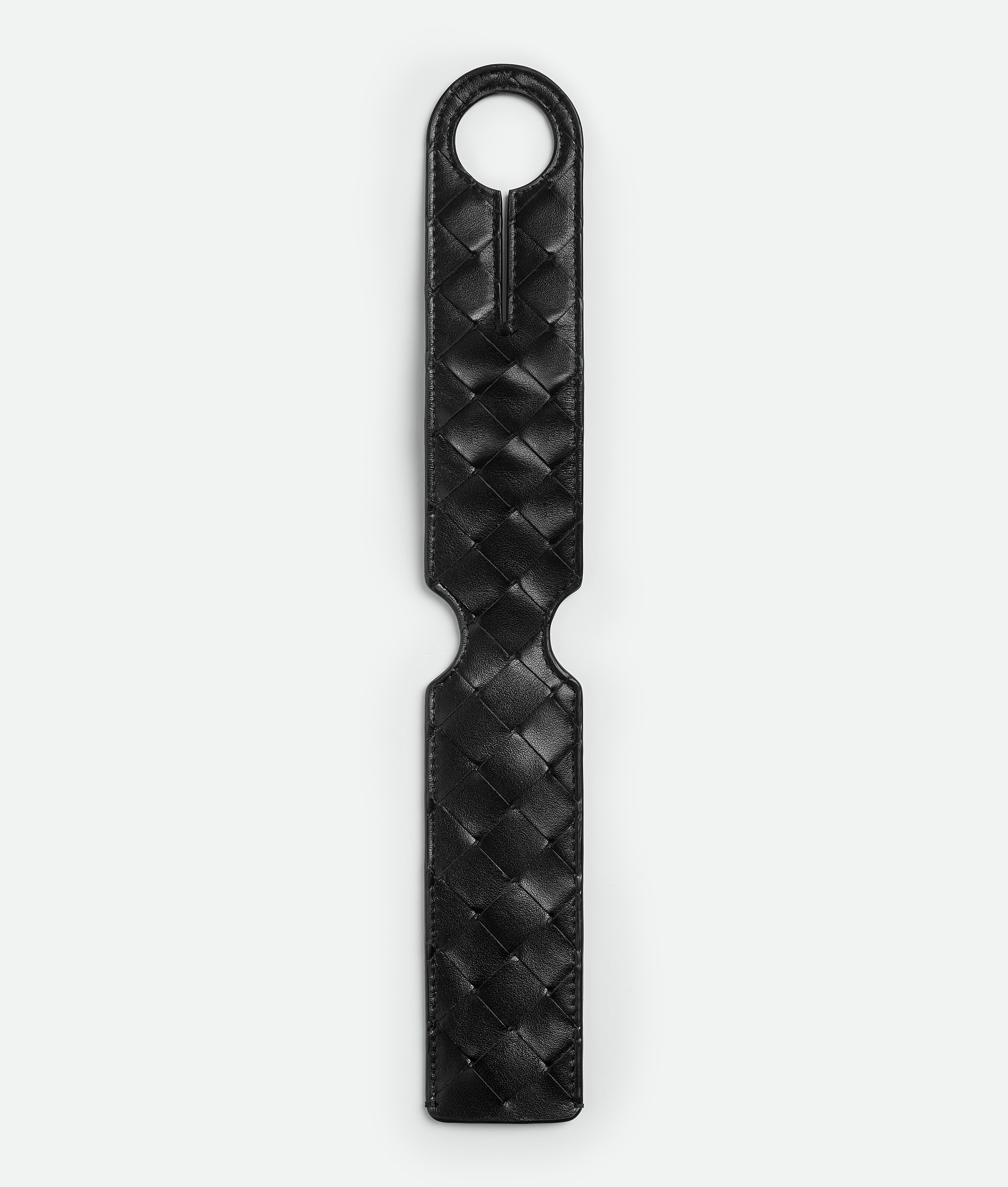 Men's Intrecciato Long Tag Holder in Black Bottega Veneta Malta EN - Image 3