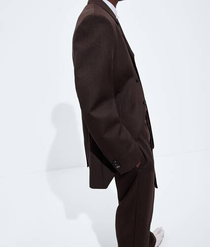 Men's Wool and Mohair Toile Jacket in Light wenge mel Bottega Veneta Poland EN - Image 2