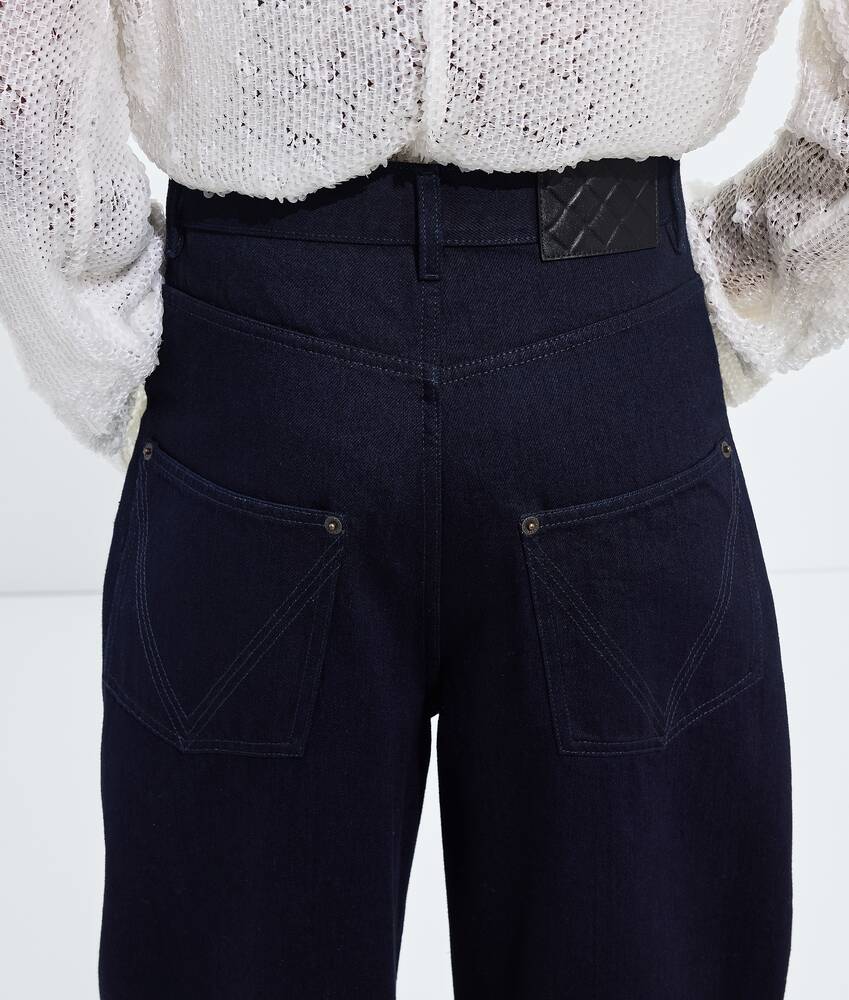Women's Dark Indigo Wide Leg Jeans in Dark indigo Bottega Veneta United States EN - Image 5