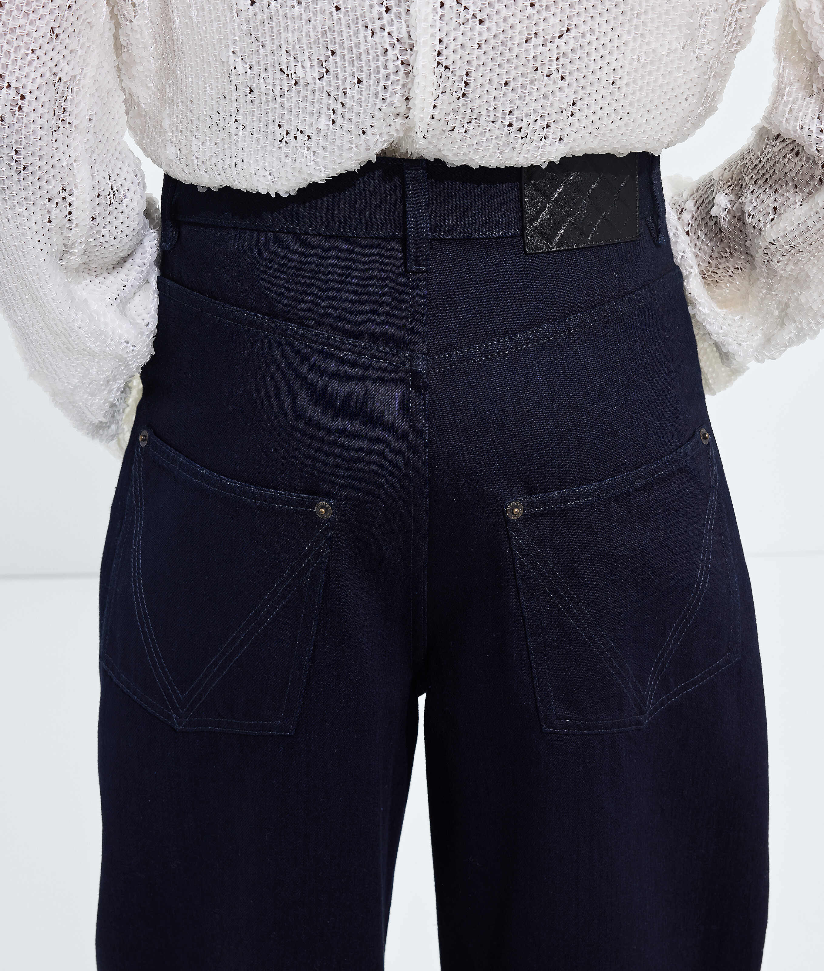 Women's Dark Indigo Wide Leg Jeans in Dark indigo Bottega Veneta Luxembourg EN - Image 5